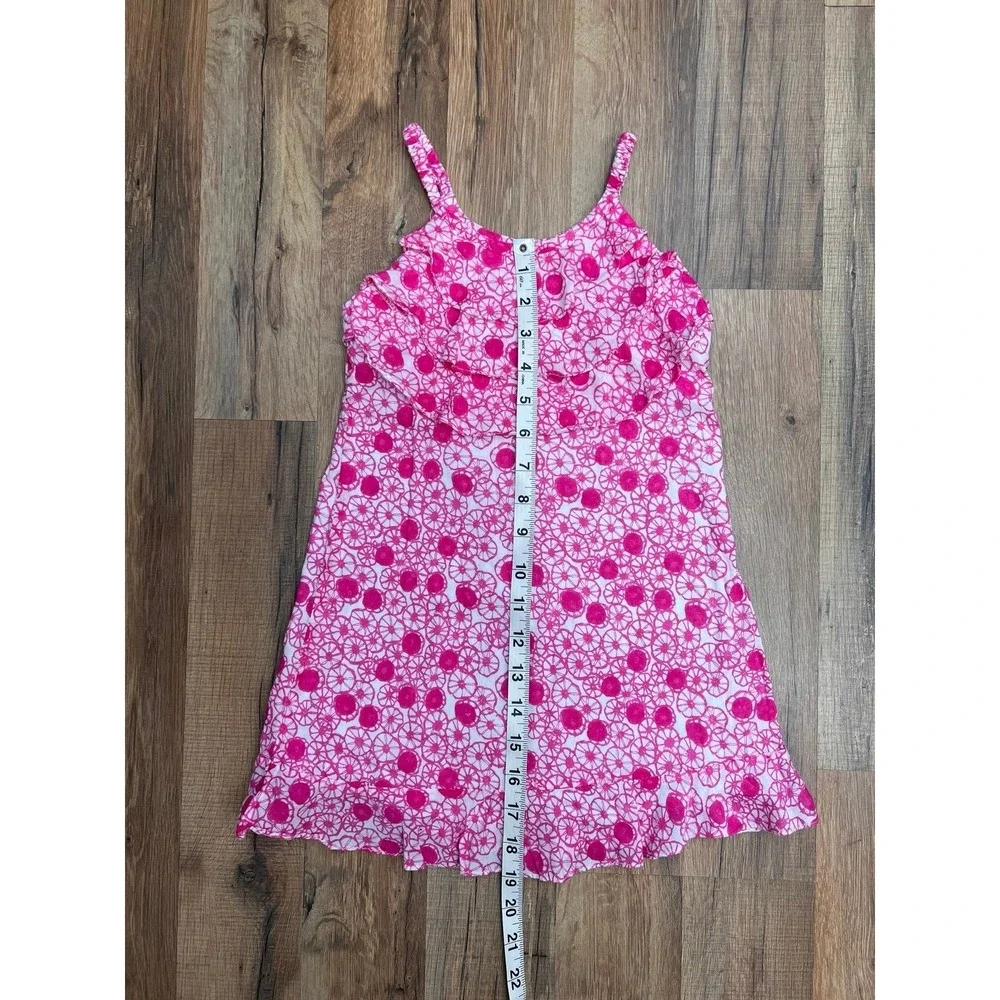 Isabel Garretón Girls 4 Pink Floral 100% Cotton Ruffle‎ Hem Dress Boutique